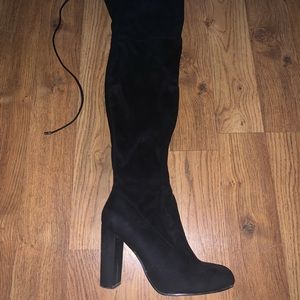 Black suede Thigh High Boots/Over the knee boots